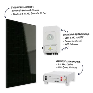 Kit solaire Socle Kit solaire Socle autoconsommation avec batterie Deye - Installation Soleivia Marseille